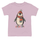 Youth's T-shirt with Cozy Penguin Winter Illustration