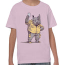 Youth's T-shirt: Rhino Taking Selfie in Casual Outfit