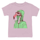 Youth's T-shirt: Flamingo in Hoodie with Sunglasses