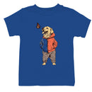 Youth's T-shirt with Dog in Hoodie & Butterfly Design