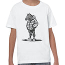 Youth's T-shirt with Zebra in Hoodie Illustration