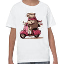 Capybara on Pink Scooter Youth's T-shirt