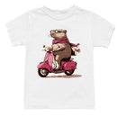 Capybara on Pink Scooter Youth's T-shirt