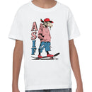 Youth's T-shirt with Skateboarding Goat Hoodie Design