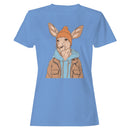 Kangaroo in Beanie and Jacket Women's T-shirt