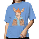 Kangaroo in Beanie and Jacket Women's T-shirt