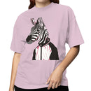 Zebra in Jacket Animal Illustration Women's T-shirt