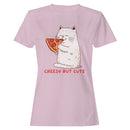 Cute Cat Eating Pizza Women's T-shirt