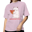 Cute Cat Eating Pizza Women's T-shirt