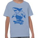 Youth's T-shirt with Shark Skateboarding Hoodie Design