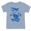 Youth's T-shirt with Shark Skateboarding Hoodie Design