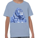 Youth's T-shirt with Gorilla in Puff Jacket