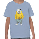 Bulldog in Yellow Hoodie Youth T-shirt