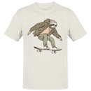 Men's T-shirt: Sloth Skateboarding in Hoodie & Beanie
