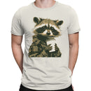 Raccoon in Plaid Shirt Coffee Cup Men's T-shirt