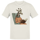 Reading Giraffe Sweater Illustration Men's T-shirt