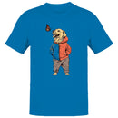 Dog in Hoodie Butterfly Illustration Men's T-shirt
