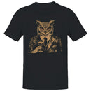 Owl in Suit with Wine Glass Men's T-shirt