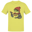 Frog in Beanie Eating Ramen Men's T-shirt