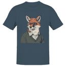 Hipster Fox Men's T-shirt with Glasses