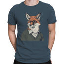 Hipster Fox Men's T-shirt with Glasses