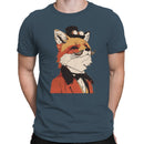 Steampunk Fox Top Hat Monocle Men's T-shirt