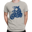 Shark Riding Motorcycle Men's T-shirt