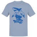 Men's T-shirt Shark Skateboarding Hoodie Illustration