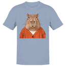 Capybara in Cozy Red Sweater Men's T-shirt