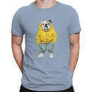 Bulldog in Yellow Hoodie Men's T-shirt