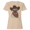Cowboy Pug Bandana Dog Art Women's T-shirt
