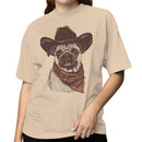 Cowboy Pug Bandana Dog Art Women's T-shirt