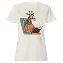 Reading Giraffe Sweater Illustration Women's T-shirt