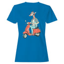 Giraffe Riding Scooter Women's T-shirt