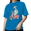Giraffe Riding Scooter Women's T-shirt