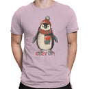 Men's T-shirt with Cozy Penguin Winter Illustration