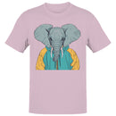 Men's T-shirt with Elephant Head Hoodie Illustration