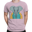 Men's T-shirt with Elephant Head Hoodie Illustration