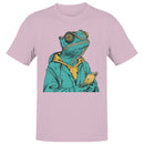 Men's T-shirt: Chameleon in Hoodie with Smartphone