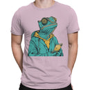 Men's T-shirt: Chameleon in Hoodie with Smartphone