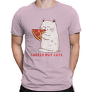 Cheesy Cat Eating Pizza Men's T-shirt