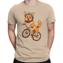 Shiba Inu Riding Bicycle Men's T-shirt