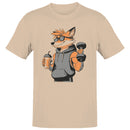 Men's T-shirt Cool Fox Lifting Weights Hoodie