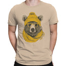 Bear with Glasses Winter Accessories Men's T-shirt