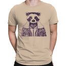 Raccoon in Leather Jacket Men's T-shirt