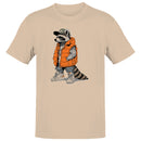 Hip Hop Raccoon Orange Puffer Vest Men's T-shirt
