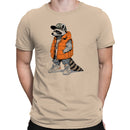 Hip Hop Raccoon Orange Puffer Vest Men's T-shirt