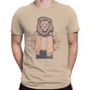Lion in Jacket Illustration Men's T-shirt