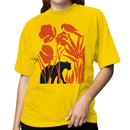 Women's T-shirt Jungle Panther Parrot Silhouette