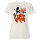 Tortoise with Flower Botanical Illustration Women's T-shirt